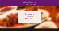 Desktop Screenshot of bodenseerestaurant.com